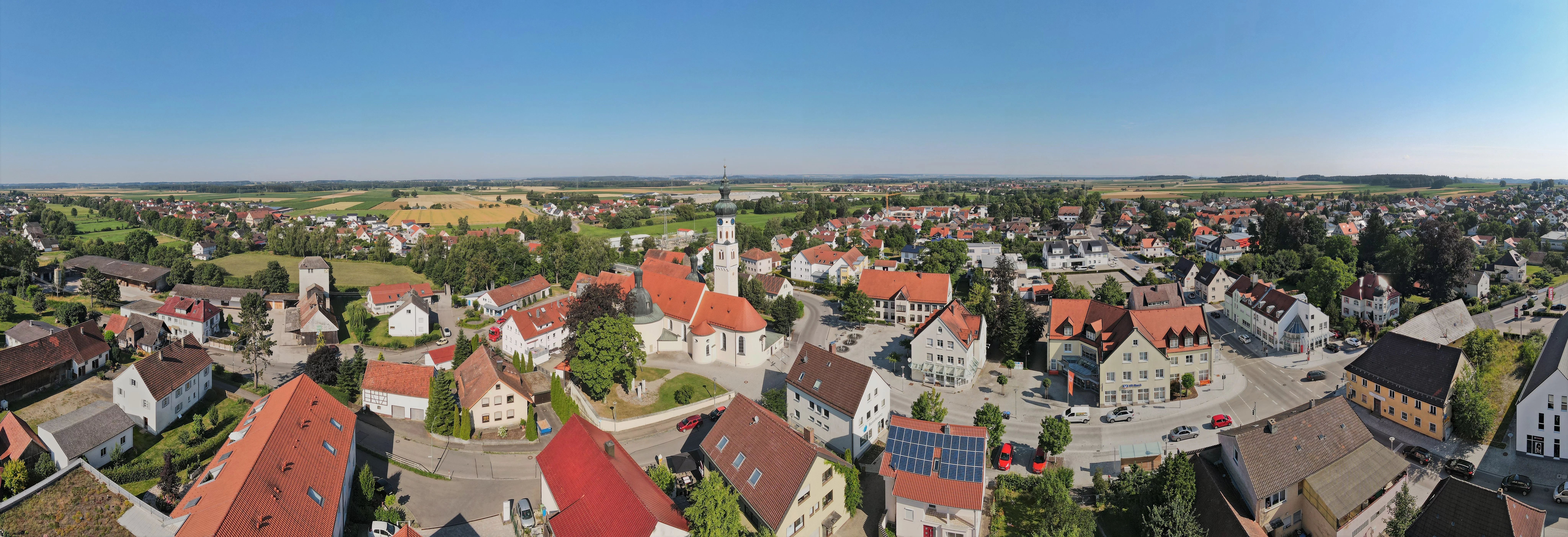 Pfaffenhofen aus der Luft