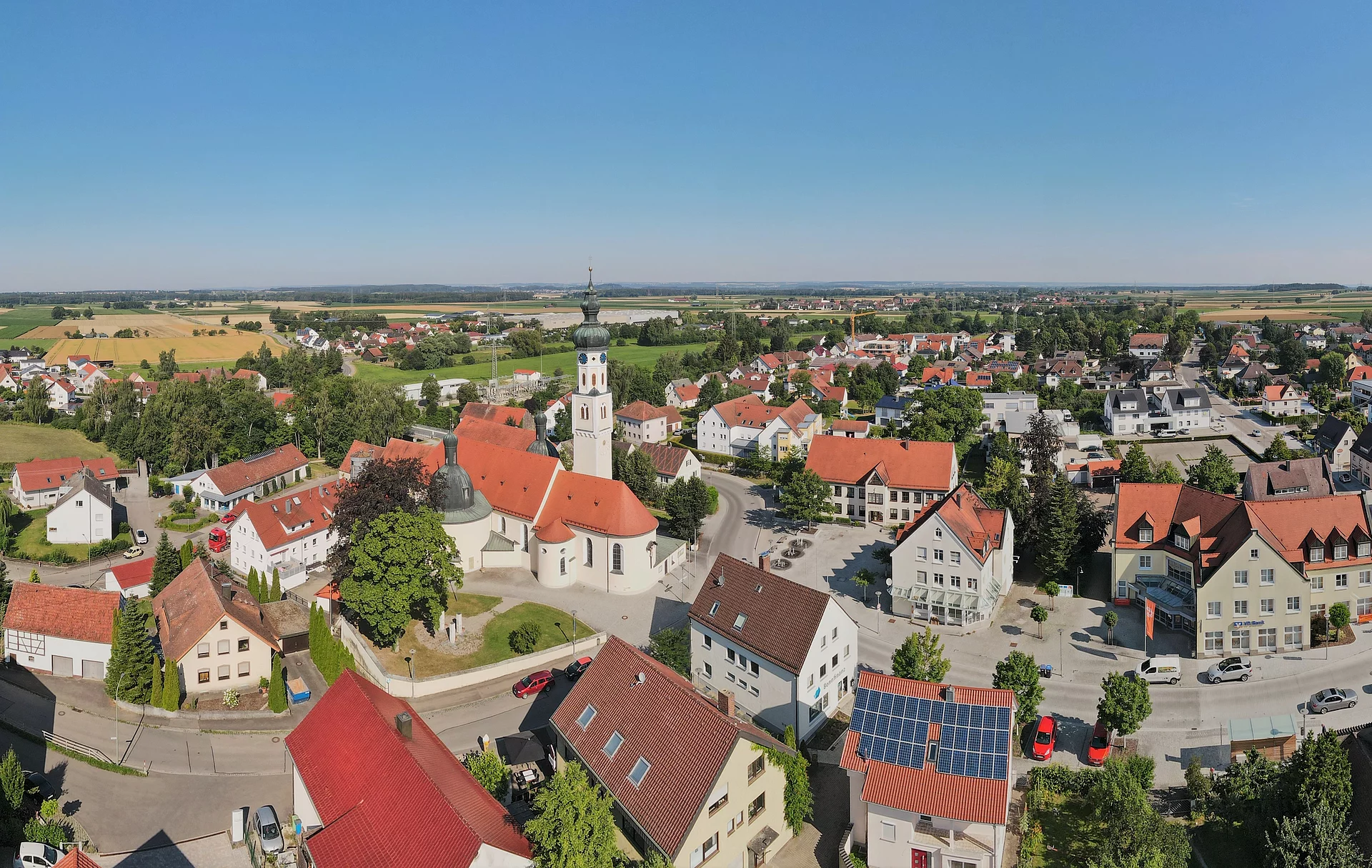 Pfaffenhofen aus der Luft